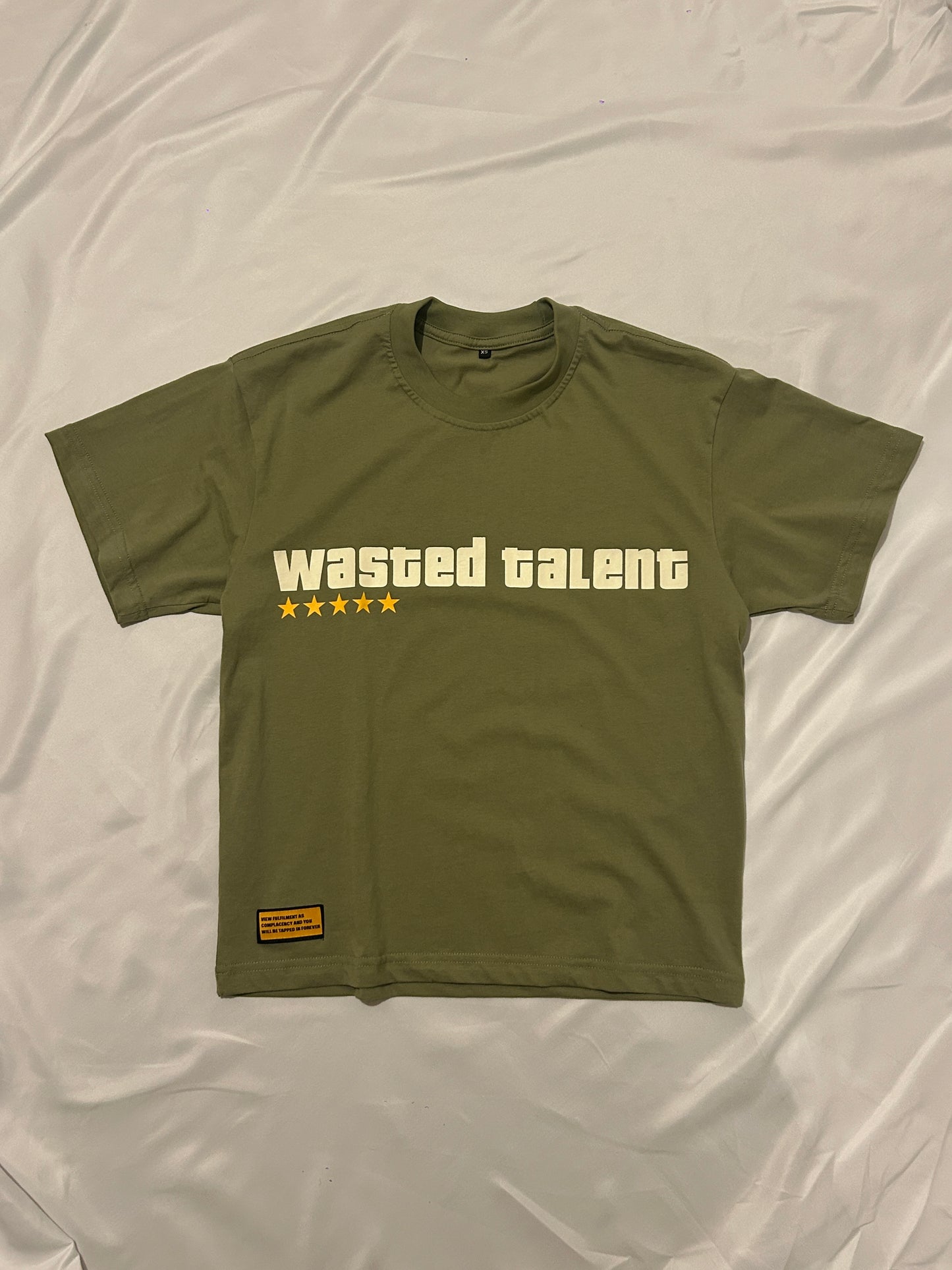 wasted tee army green